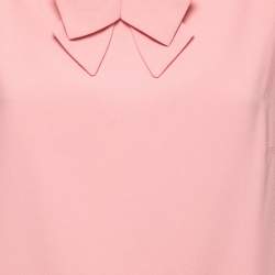 Pre Owned RED Valentino Pink Crepe Bow Detail Blouse M