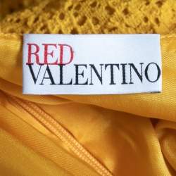 RED Valentino Yellow Knit Sleeveless A-Line Maxi Dress S