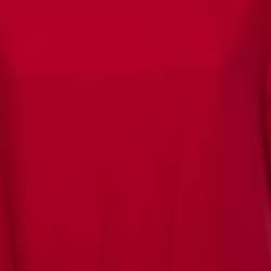 RED Valentino Red Crepe Ruffle Detail Blouse L