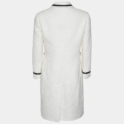 Red Valentino White Tweed Single Breasted Coat M