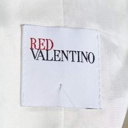 Red Valentino White Tweed Single Breasted Coat M