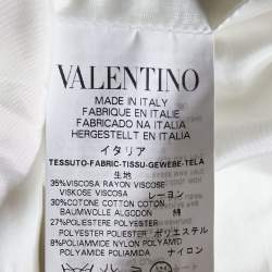Red Valentino White Tweed Single Breasted Coat M
