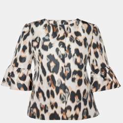 RED Valentino Pale Pink Leopard Print Lightweight Jacket S