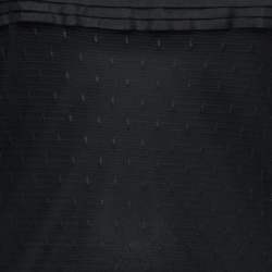 Pre Owned RED Valentino Black Mesh Tiered Full Sleeve Maxi Dress S