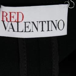 RED Valentino Black Crepe Stitch Detail Oversized Jacket M