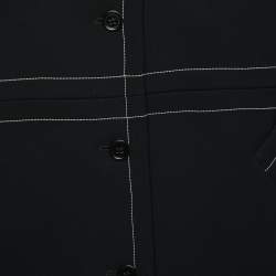 RED Valentino Black Crepe Stitch Detail Oversized Jacket M