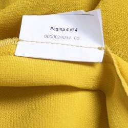 Pre Owned RED Valentino Yellow Crepe Bow Detailed Sleeveless Blouse M