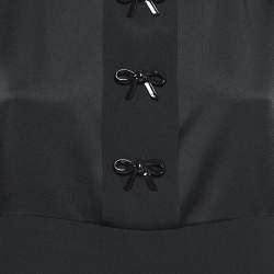 Pre Owned RED Valentino Black Crepe Bow Embellished Mini Dress M