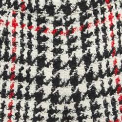 RED Valentino Black/White Patterned Wool Scalloped Shorts S