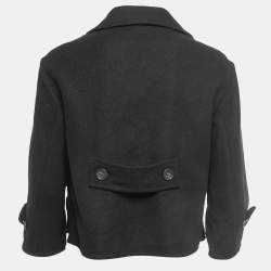 RED Valentino Black Wool Single Breasted Cropped Jacket S