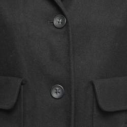 RED Valentino Black Wool Single Breasted Cropped Jacket S