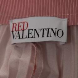 RED Valentino Pink Fireworks Printed Pleated Midi Skirt M