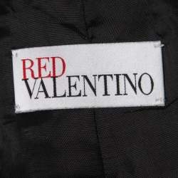 RED Valentino Black Leather Double Breasted Jacket S