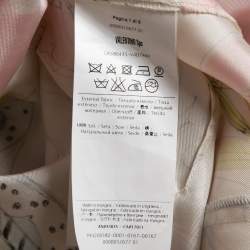 RED Valentino White Printed Silk Button Back Sleeveless Top M