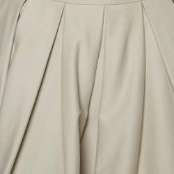 RED Valentino Beige Cotton Pleated Mini Skirt S