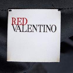 Pre Owned RED Valentino Black Cotton & Nylon Trim Bow Detail Shirt M