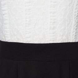 RED Valentino White Lace & Black Jersey Mini Dress S