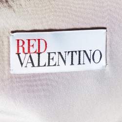 Pre Owned RED Valentino Black Tulle Lace & Pink Lined Mini Dress M