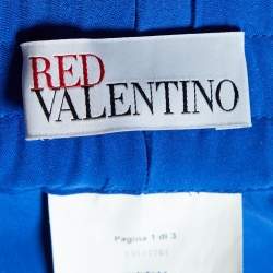 RED Valentino Blue Silk Contrast Tie Detail Joggers M