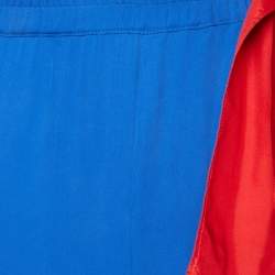 RED Valentino Blue Silk Contrast Tie Detail Joggers M