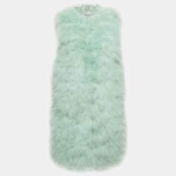 RED Valentino Pastel Green Feathered Waistcoat S