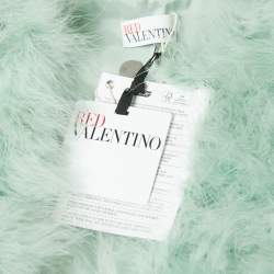 RED Valentino Pastel Green Feathered Waistcoat S