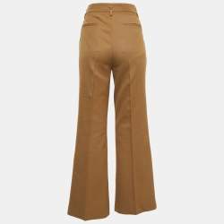 RED Valentino Brown Cotton Blend Wide Leg Trousers M