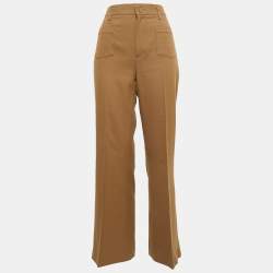 RED Valentino Brown Cotton Blend Wide Leg Trousers M