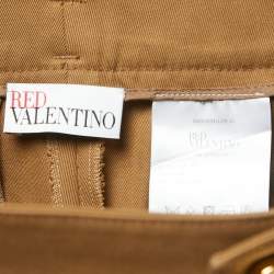 RED Valentino Brown Cotton Blend Wide Leg Trousers M