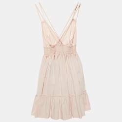 Pre Owned RED Valentino Light Pink Cotton Strappy Mini Dress XS