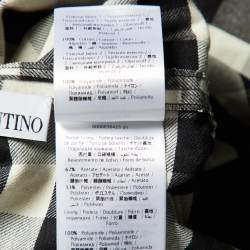 Pre Owned RED Valentino Black checked Cotton Sleeveless Mini Shirt Dress M
