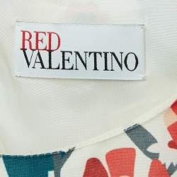 Pre Owned Red Valentino Multicolor Floral Print Synthetic Sleeveless Mini Dress S