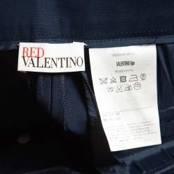 Pre Owned RED Valentino Navy Blue Cotton Frill Detail Culottes S