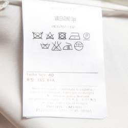 Pre Owned RED Valentino Red Taffeta Side Stripe Detail Mini Dress S