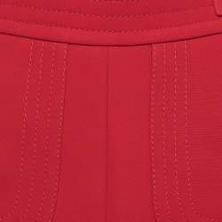 Pre Owned RED Valentino Red Crepe Mini Skirt S