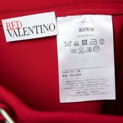 Pre Owned RED Valentino Red Crepe Mini Skirt S