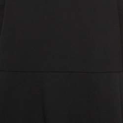 RED Valentino Black Crepe Lace Sleeve Mini Dress L