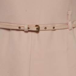 Pre Owned RED Valentino Pink Stretch Crepe Belted Sheath Mini Dress S