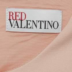 Pre Owned RED Valentino Pink Stretch Crepe Belted Sheath Mini Dress S