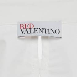 Pre Owned RED Valentino White Cotton Camicia Tie-back Full Sleeve Shirt XL