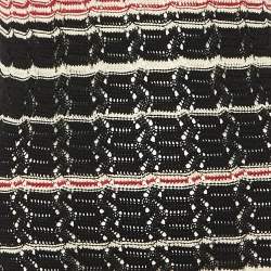 Pre Owned RED Valentino Black Perforated Knit Ruffled Dress S