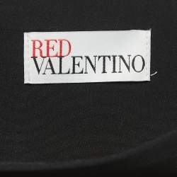 Pre Owned RED Valentino Black Crepe Flared Hem Mini Skirt M