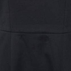 RED Valentino Black Cotton & Wool Flared Midi Dress S
