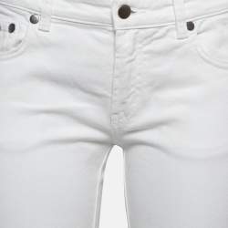 Pre Owned RED Valentino White Denim Straight Leg Jeans M Waist 28"