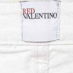 Pre Owned RED Valentino White Denim Straight Leg Jeans M Waist 28"