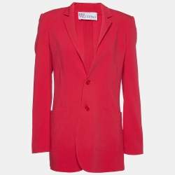RED Valentino Pink Crepe Tailored Blazer M