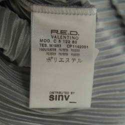 Pre Owned RED Valentino Metallic Crepe Plisse Short Dress M