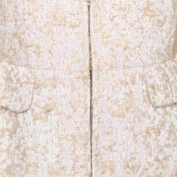 RED Valentino Pink Textured Wool Blend Peplum Jacket M