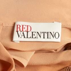 Pre Owned RED Valentino Pink Tulle Trim Chiffon Blouse M
