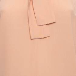 Pre Owned RED Valentino Pink Tulle Trim Chiffon Blouse M